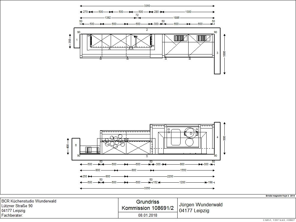 Zweizeilige Kche von BCR Kchenstudio Wunderwald - Foto  1